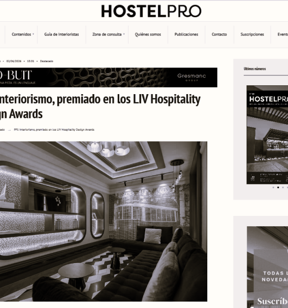 HOSTEL PRO | PF1 Interiorismo, premiado en los LIV Hospitality Design Awards