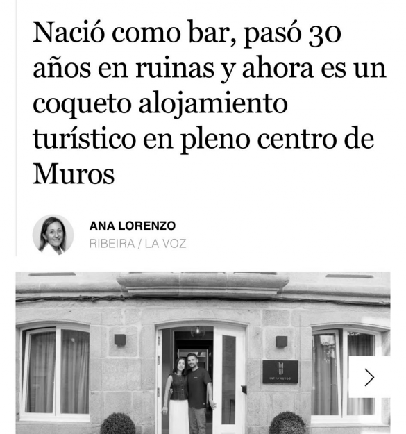 La Voz de Galicia | Un coqueto alojamiento turístico en Muros La Voz de Galicia | Un coqueto alojamiento turístico en Muros