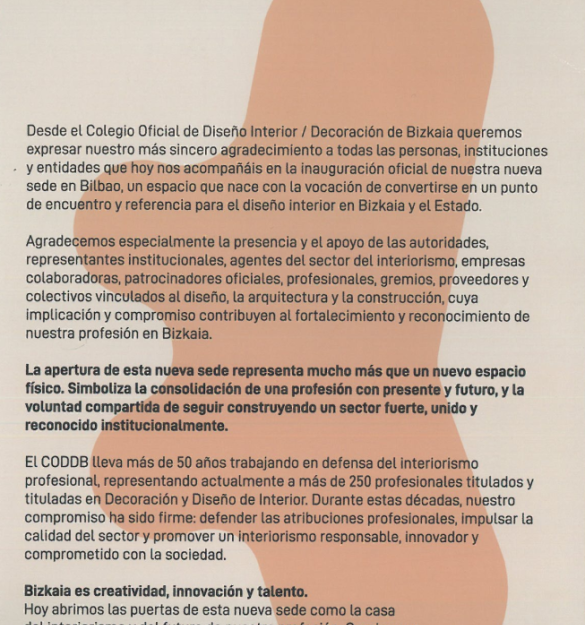 Inauguración de la nueva sede del CODDB en Bilbao Inauguración de la nueva sede del CODDB en Bilbao