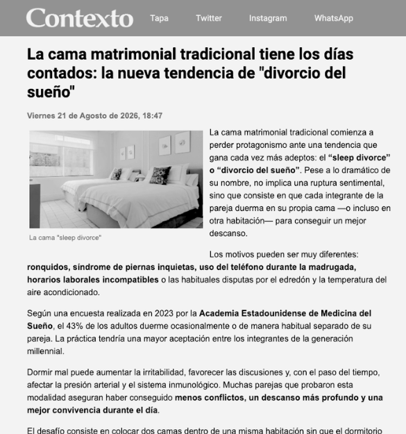 CONTEXTO TUCUMÁN | la nueva tendencia de divorcio del sueño